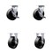 Service Caster 6 Inch Glass Filled Nylon Caster Set with Roller Bearings 2 Brakes 2 Rigid SCC SCC-30CS620-GFNR-TLB-2-R-2 - alternate 1